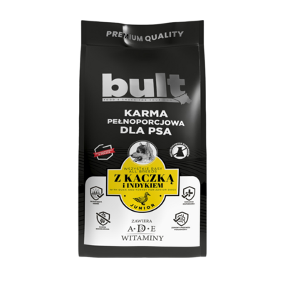 Karma sucha kaczka z indykiem Junior 12 kg Bult
