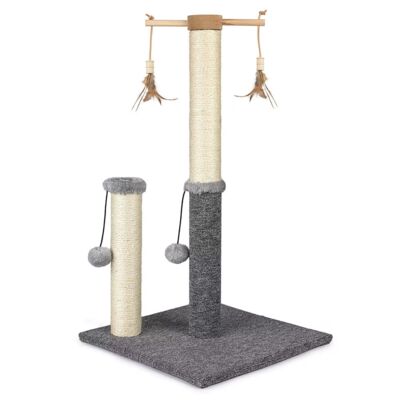 Drapak dla kota 73 x 42 x 42 cm beżowo-szary Happet