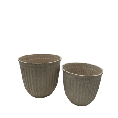 Donica Stone Look śr. 30 cm beżowa