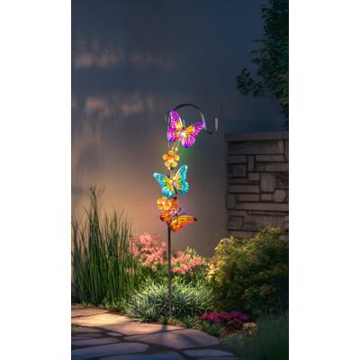 Ozdoba solarna Motylki 80 cm