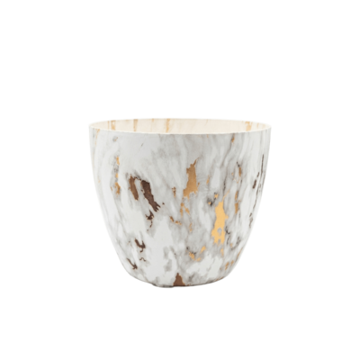 Donica Cool Pot śr. 16 cm biało-złoty