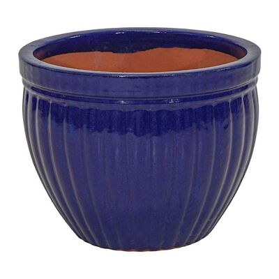 Donica Glazed Pumpkin Falling Blue D38H30