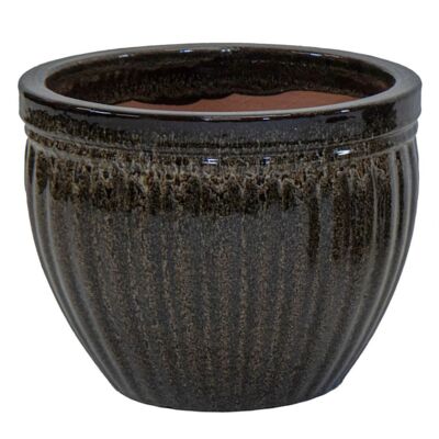 Donica Glazed Pumpkin Falling Brown D29H24