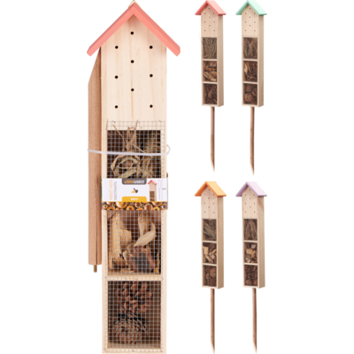 Hotel dla owadów 14 x 9 x 90 cm 4 wzory