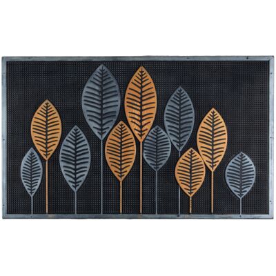 Wycieraczka Fashion Scraper 45 x 75 cm liście czarny