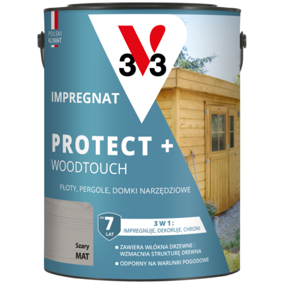Impregnat PROTECT+ 7 lat szary 4,5 l V33