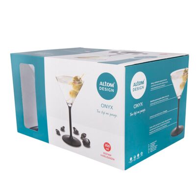 Komplet 6 kieliszków martini ONYX 260 ml