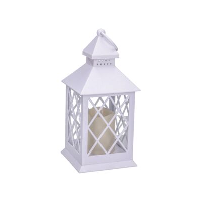 Lampion LED 11 x 12 x 23 cm biały WZ1