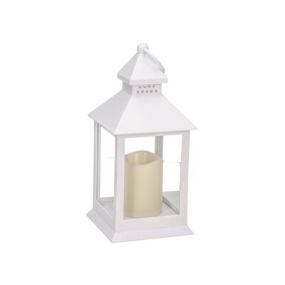 Lampion LED 11 x 12 x 23 cm biały WZ3