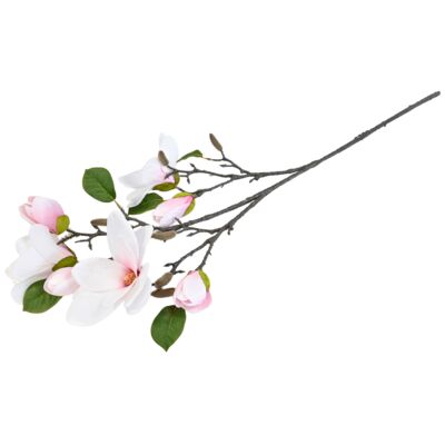 Magnolia gałązka ozdobna 90 cm biała