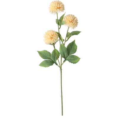 Gałązka 3 chryzantem 67 cm kremowy