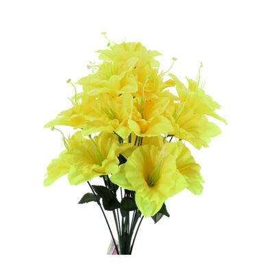 Bukiet 18 dużych żonkili 50 x 28 cm żółty