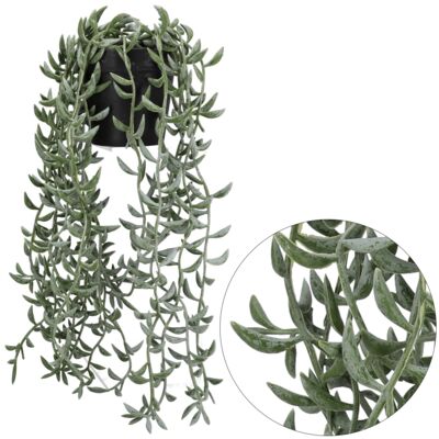 Kwiat w doniczce do powieszenia 43 cm zielony