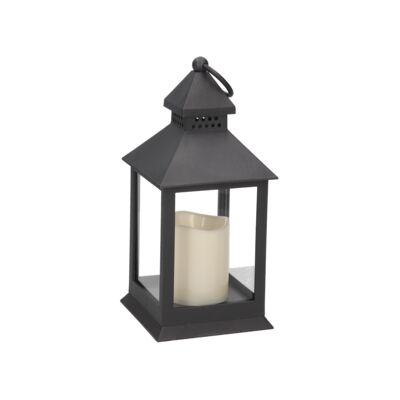 Lampion LED 11 x 12 x 23 cm czarny WZ3