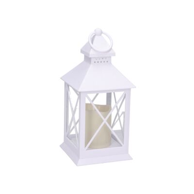 Lampion LED 11 x 12 x 23 cm biały WZ2
