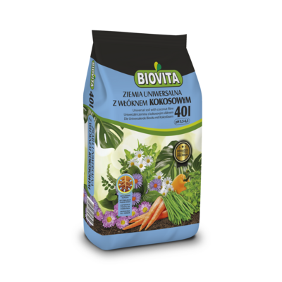 Ziemia uniwersalna z włóknem kokosowym PREMIUM 40 l BIOVITA