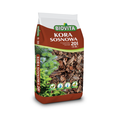 Kora sosnowa mielona 0 - 30 mm 20 l BIOVITA