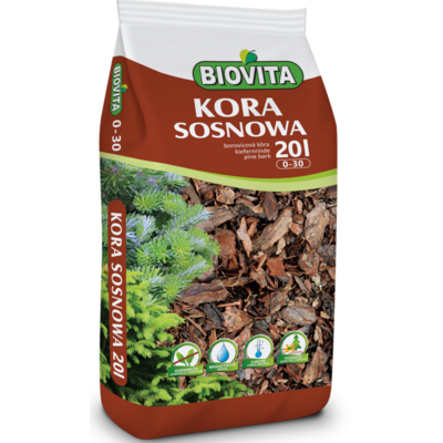 Kora sosnowa mielona 0 - 30 mm 20 l BIOVITA