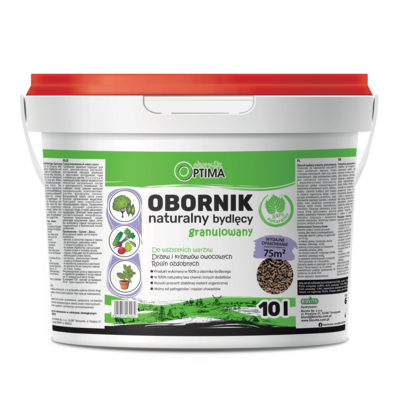 Obornik naturalny bydlęcy granulowany wiaderko 10 l OPTIMA