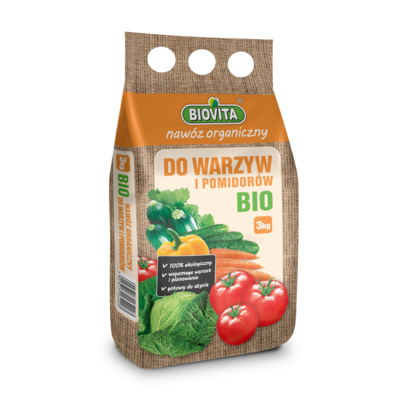 Nawóz organiczny do warzyw i pomidorów BIO granulat 3 kg BIOVITA