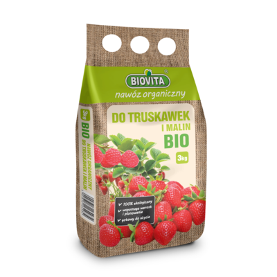 Nawóz organiczny do truskawek i malin BIO granulat 3 kg BIOVITA