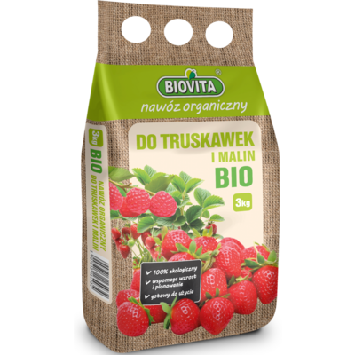 Nawóz organiczny do truskawek i malin BIO granulat 3 kg BIOVITA