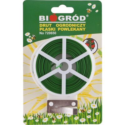 Drut ogrodniczy płaski, powlekany PCV 50 m x 2 mm