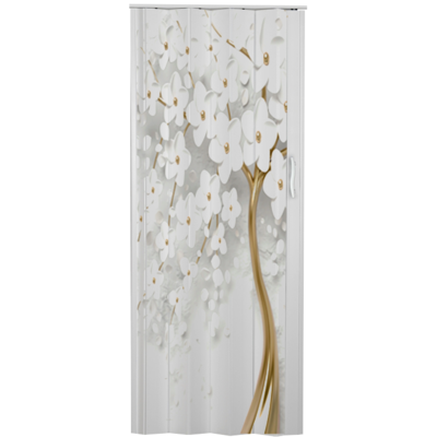 Drzwi harmonijkowe ST4 83 x 201,5 cm KWIATY SPRING FLOWERS Standom