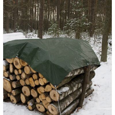 Plandeka uniwersalna 4 x 8 m zielona 65 g/m²