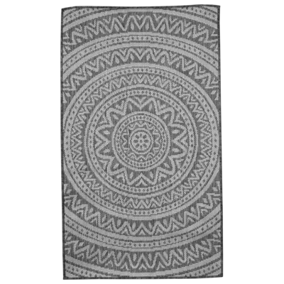 Dywan tkany zewnętrzny IKER 50 x 80 cm ciemny szary