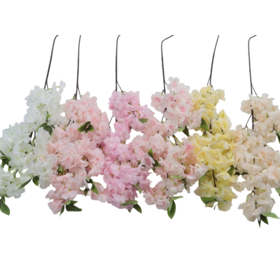 Kwiat sztuczny gałązka wiśni 98 cm mix kolorów