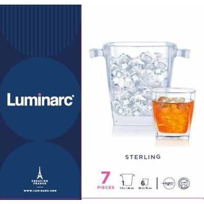 Szklanki do whisky Sterling z wiadrem 300 ml transparentny