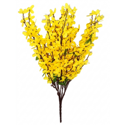 Bukiet sztucznych kwiatów forsycje