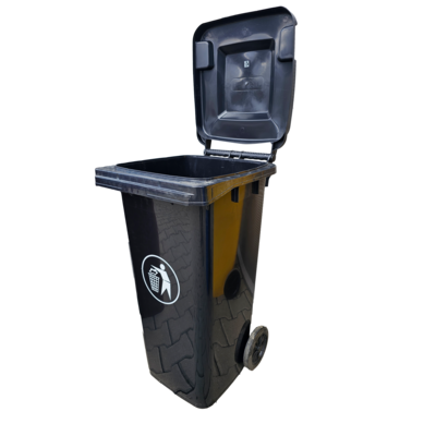 Pojemnik na odpady 120 l czarny