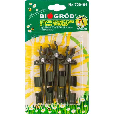 Łączniki tyczek fi 11 "piramida" 3 sztuki