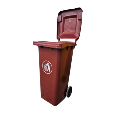 Pojemnik na odpady 240 l brązowy