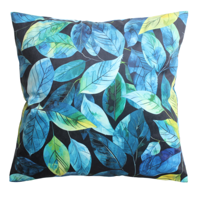 Poszewka LIVA 45 x 45 cm czarno-niebieski 2S