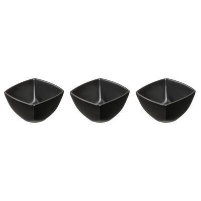 Salaterka Salsa 3 sztuki 8 x 8 cm 140 ml czarny AMBITION