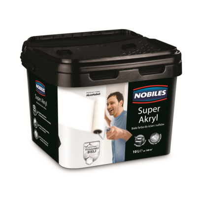 Farba akrylowa Super Akryl Biała 10 l Nobiles