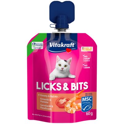 Przysmak dla kota LICKS  BITS krewetka i pomidor 60 g Vitakraft