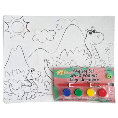 Zestaw DIY malowanie po numerach dinozaur