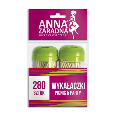 Wykałaczki w pojemniku 2 x 140 sztuk ANNA ZARADNA