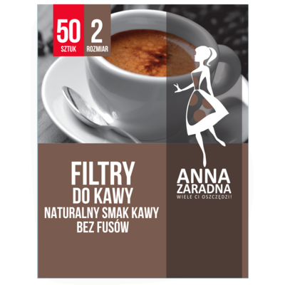 Filtry do kawy rozmiar 2 50 sztuk ANNA ZARADNA