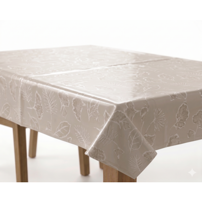 Cerata PVC kwiaty beż 137 cm 20 mb