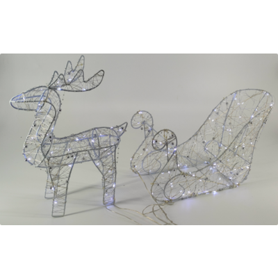 Renifer z saniami LED