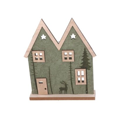 Domek dekoracyjny z filcu 20,5 x 17 cm