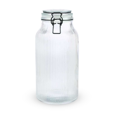 Słój z klamrą prążki 2,6 l TR-116