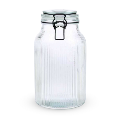 Słój z klamrą prążki 2,1 l TR-116