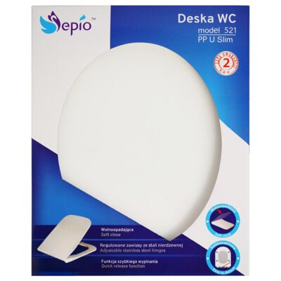 Deska WC 521 Pp U Slim biały