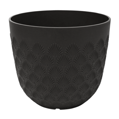 Doniczka Melody Scallop 30 cm czarny